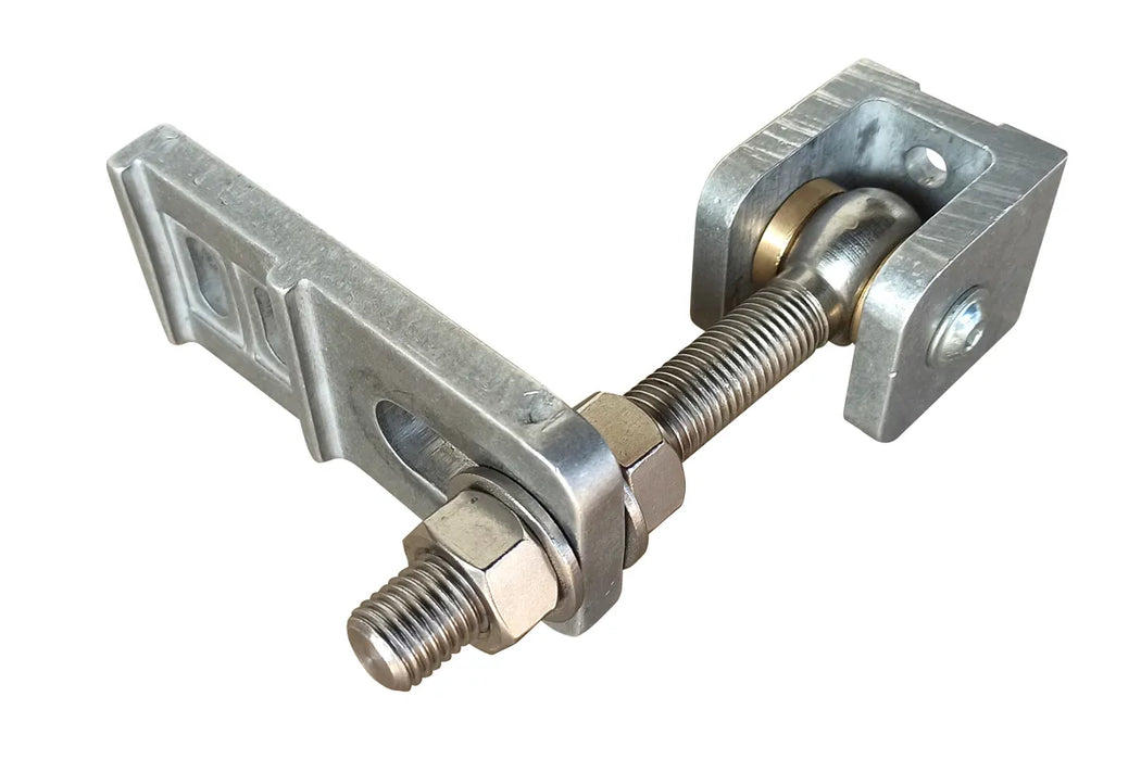 Orthogonal hinge with aluminum plate to be screwed
