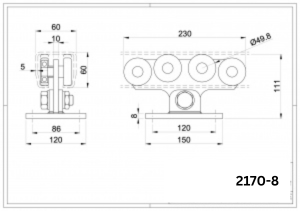 Heavy Duty Cantilever Sliding Gate 1000kg and 2000kg -2180/8-KIT 2190/8-KIT