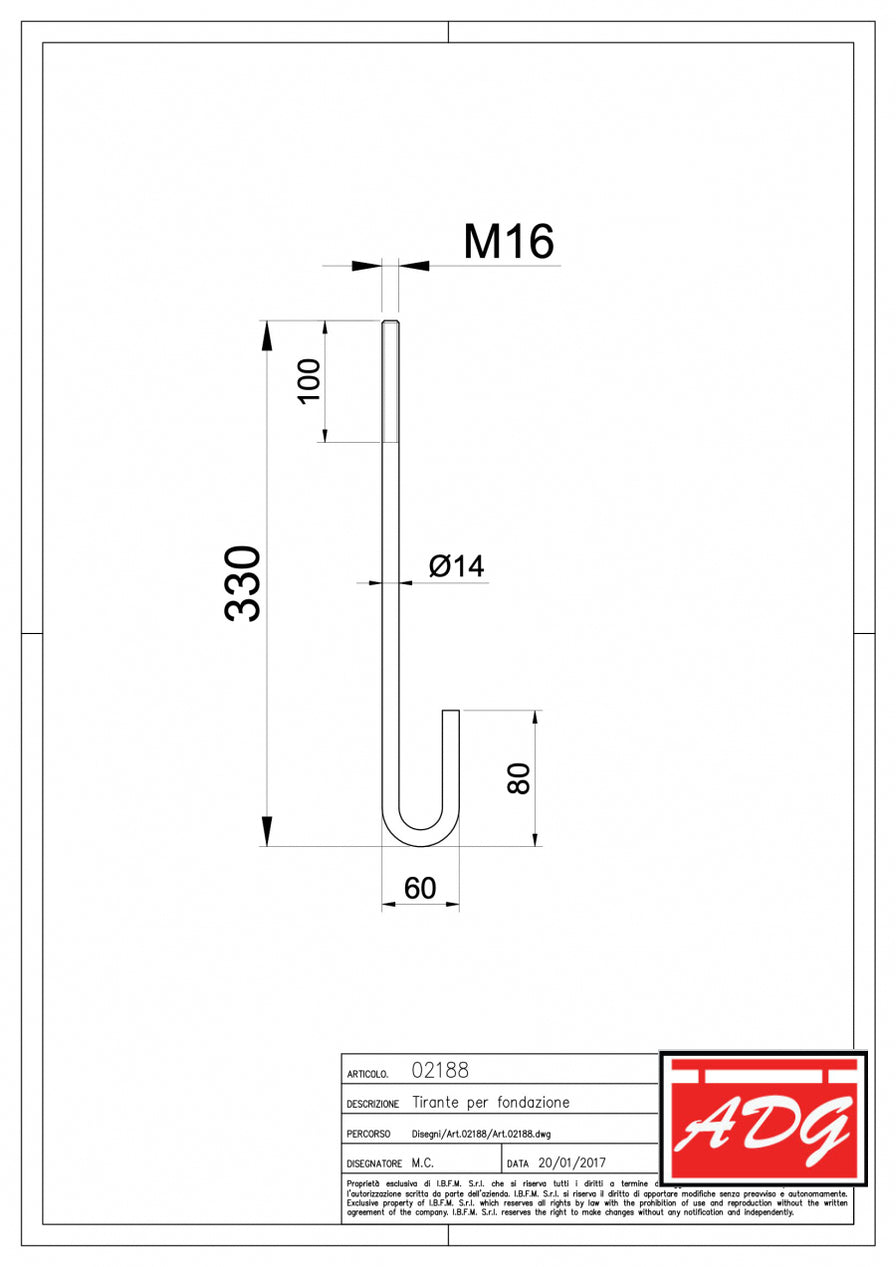 Base Plate and Tig for Heavy Cantilever Gates 2180 — Ariel Door Gears Ltd.