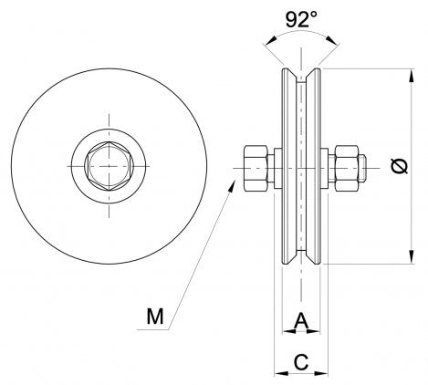 Bottom_Roller_V_Shaped_Line_Drawing