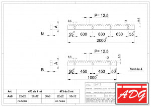 Rack Track for Sliding Gates Operated by Motor