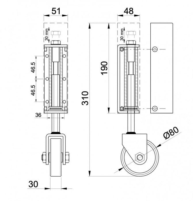 Swing Gate Support Wheel