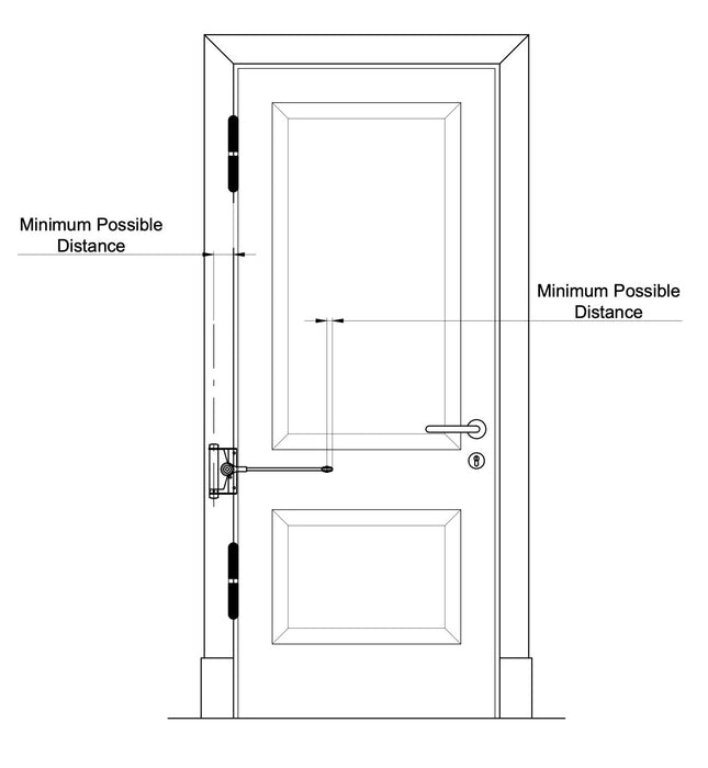 Spring Door Closer, Central Articulated Arm