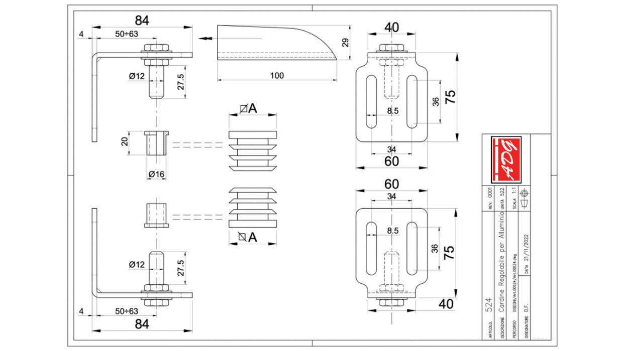 524 Pivot Hinge for Gates