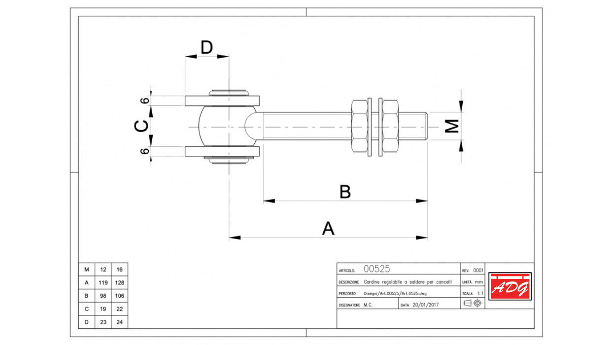 525 Adjustable Gates Hinges