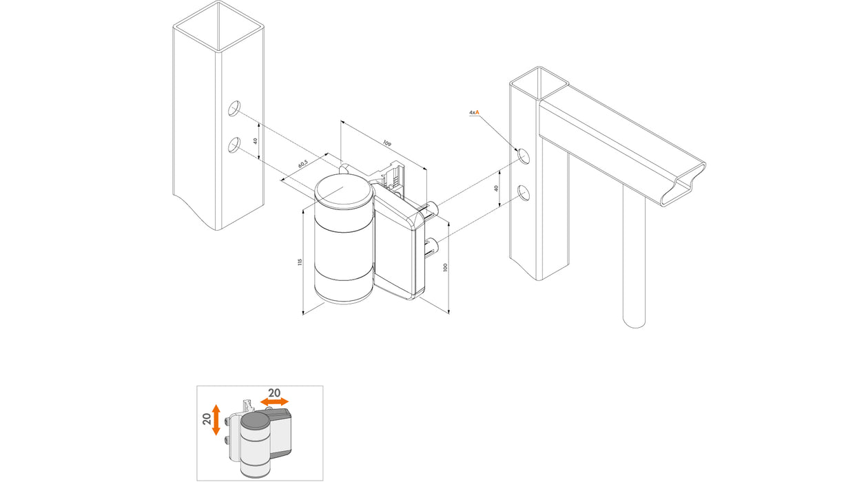 DINO 180° Original Design Double Bearing Hinge