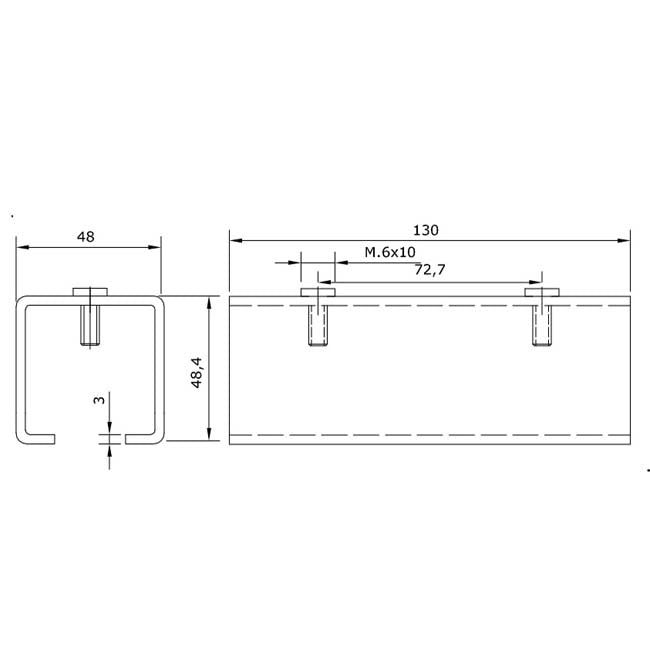 U-40 Stainless Steel 316 Sliding Door Kit – 300kg Heavy Duty