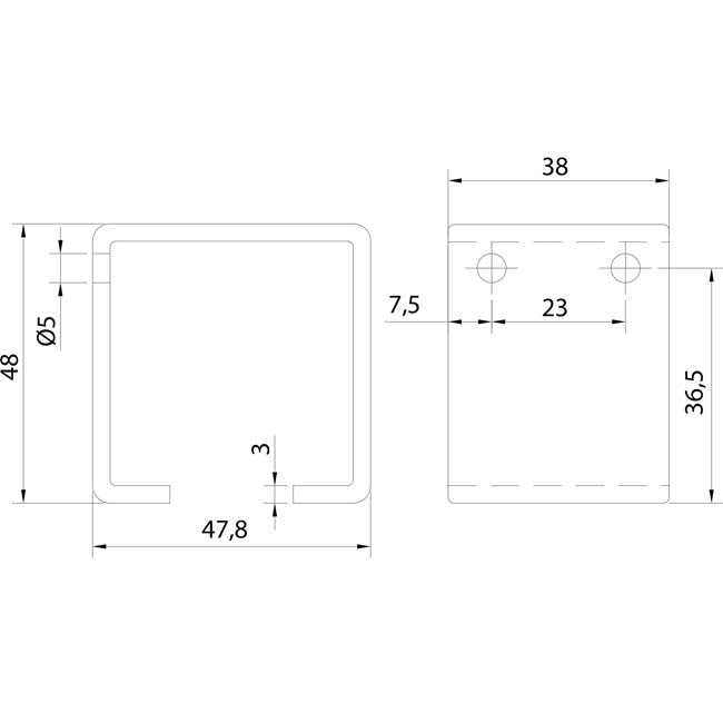U-40 Stainless Steel 316 Sliding Door Kit – 300kg Heavy Duty