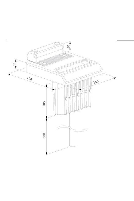 Groundstop for Surface Mounted Dropbolts Off Centered Ground Stop