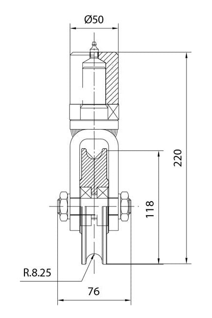 Bottom Swivel Gate Roller 147