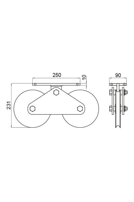 Double Tandem Gate Roller 877