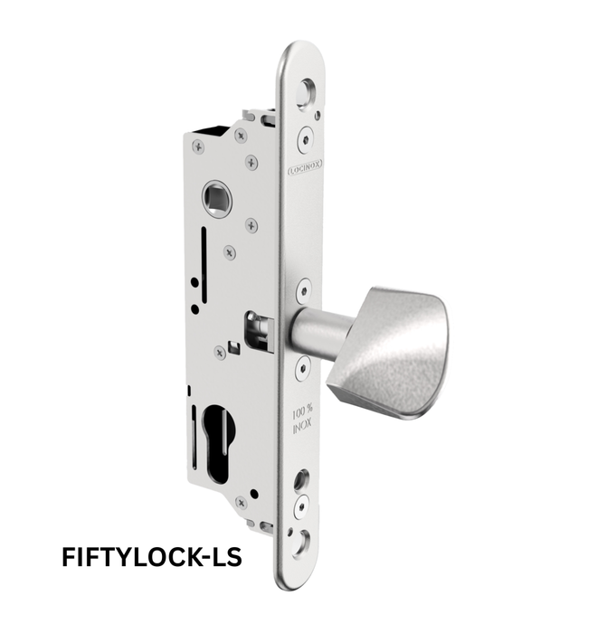 Insert Lock with 30mm Backset for Sliding Gates and Insert Keep or Surface Mounted Keep - FIFTYLOCK-S and FIFTYLOCK-LS