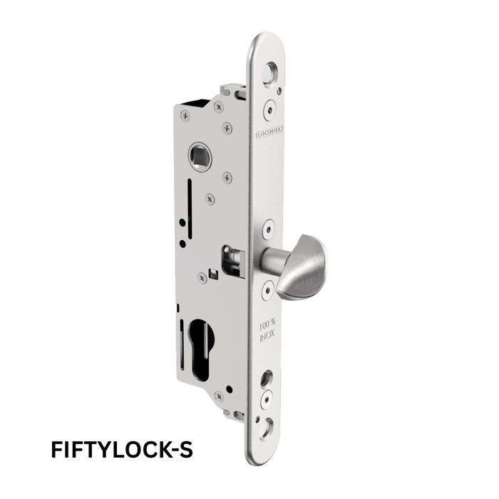 Insert Lock with 30mm Backset for Sliding Gates and Insert Keep or Surface Mounted Keep - FIFTYLOCK-S and FIFTYLOCK-LS