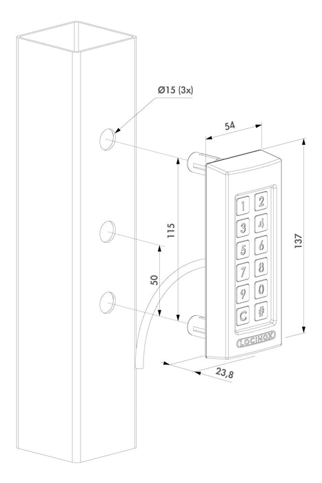 Slimstone Watertight Keypad