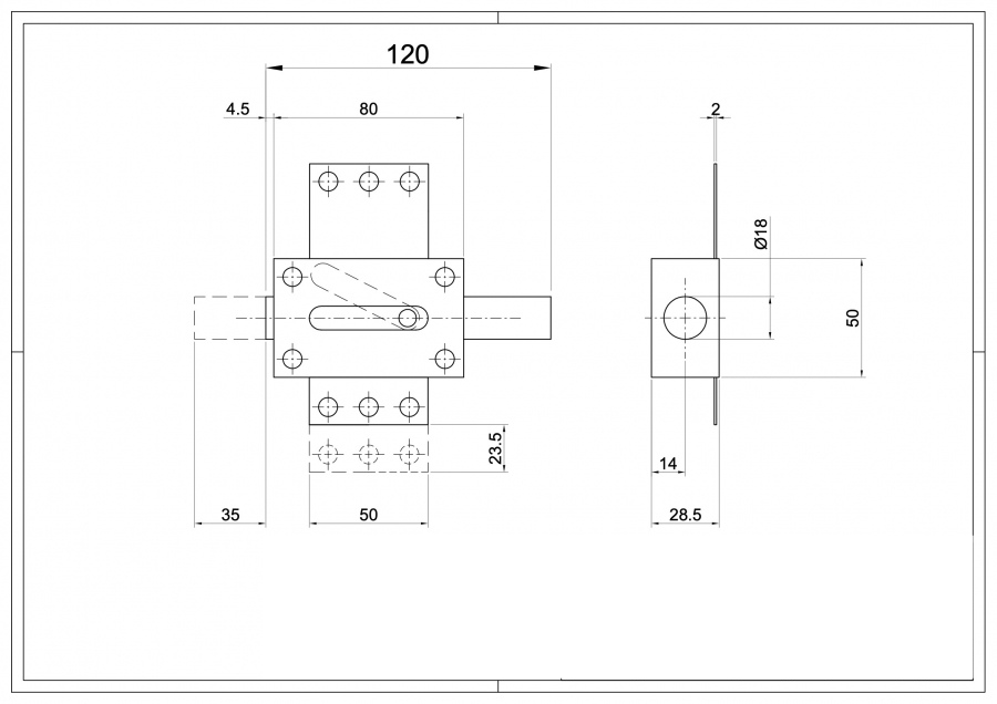 Single Diverter Right or Left Bolt