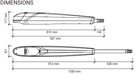 Rhino XL Telescopic Linear Actuator for Swing Gates