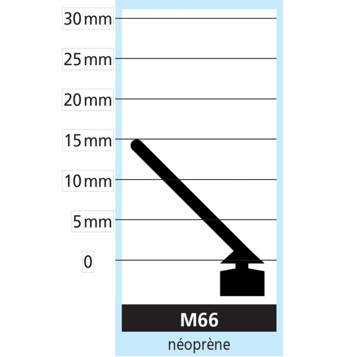 M66 Rubber Fin Seal for Aluminium Profile