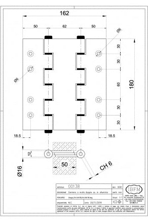 Spring Hinge Double Acting in Aluminium - ADG