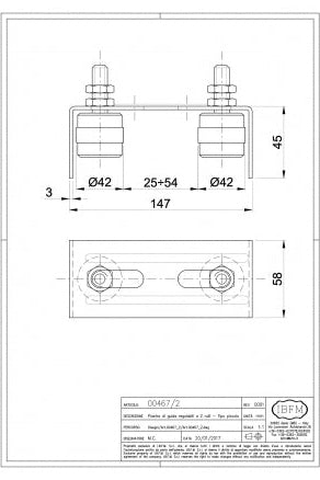 TOP GUIDE PLATE REG 25-50 4 42MM GUIDE ROLLERS - ADG