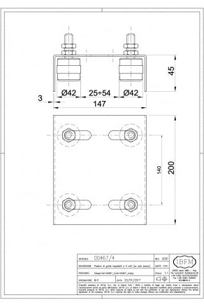 Regulating Nylon 4 guides Plate for Sliding Door Gates - ADG