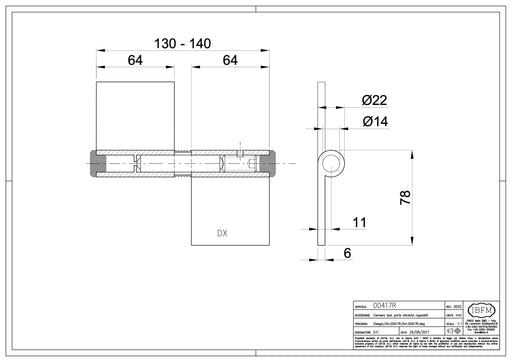 Hinges for Security Doors with Regulation - Rigth Hand Side ADG