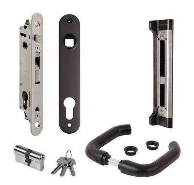 FORTY-LOCK-SET Mortice Gate Lock Complete in stainless steel for Metal, PVC or Aluminium Gates
