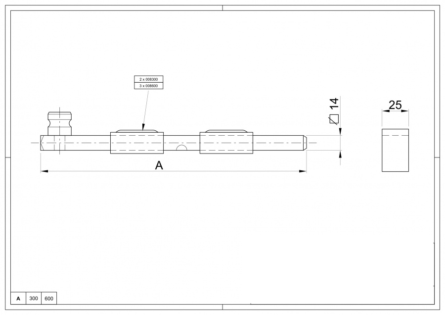 Square Top Bolt to Weld Heavy Type