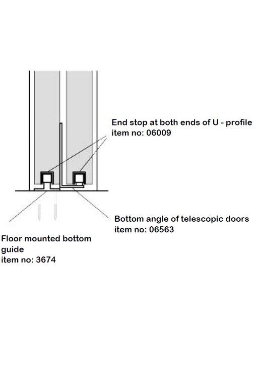 Bottom Guide For Telescopic Doors