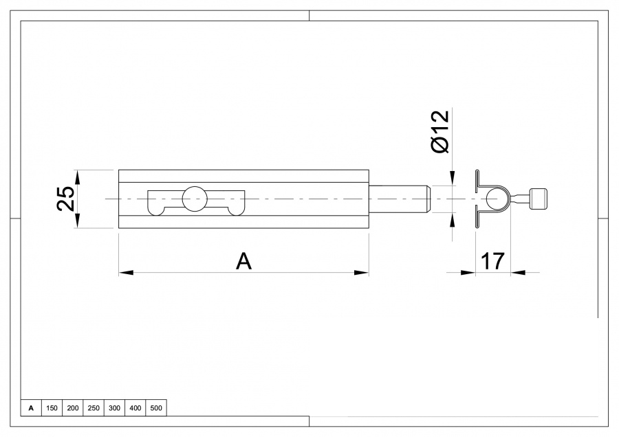 Round Vertical Bolt to Weld with Staple on Request