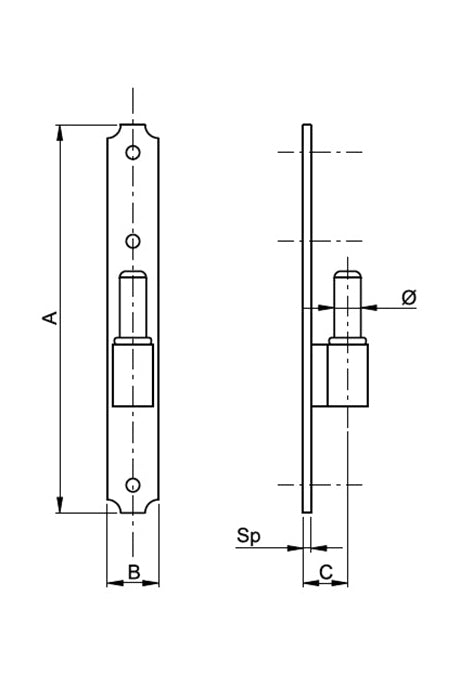 Wood Pivot Hinge 12mm