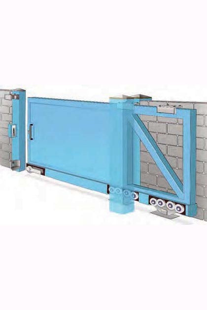 Cantilever Gate System 4 Wheels Light Type