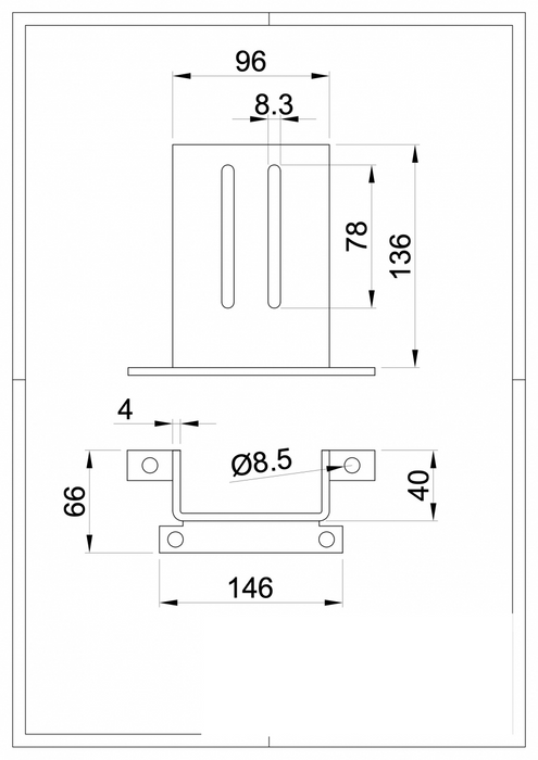 Staples Support for Cantilever System 2170