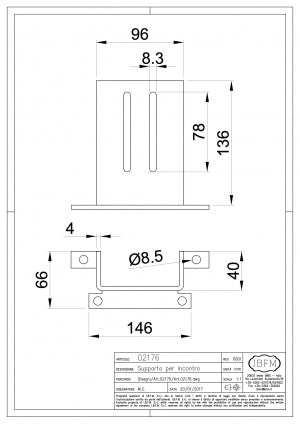 Staples Support for Cantilever System 2170