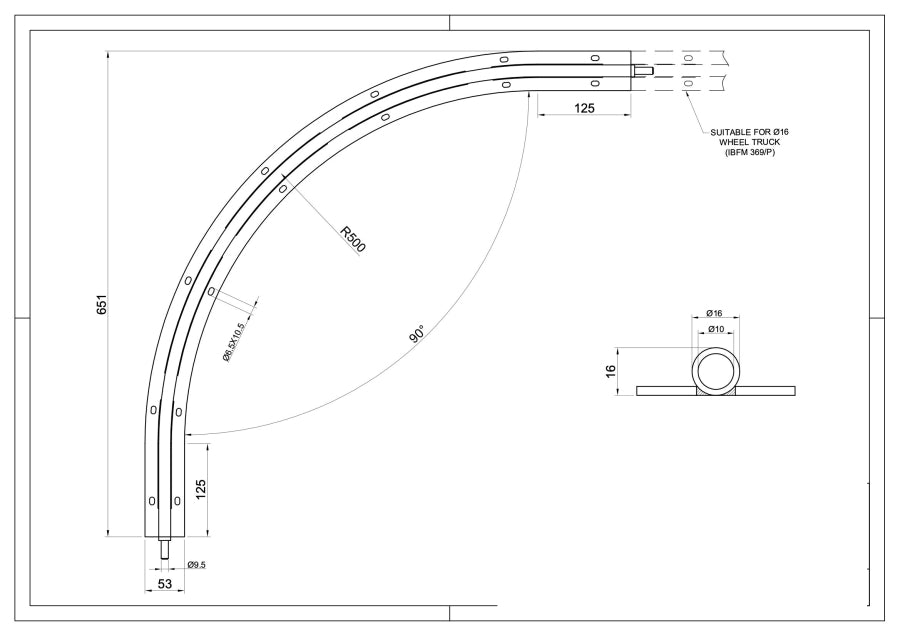 Curved Rail for Sliding Gate System - metal-3401 -ARCO