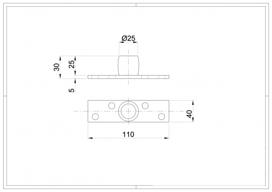 Bottom Plate Guide with Brass Roller for Sliding Gate