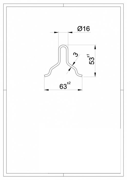 Wheel Track for Sliding Gates 16mm stainless steel.