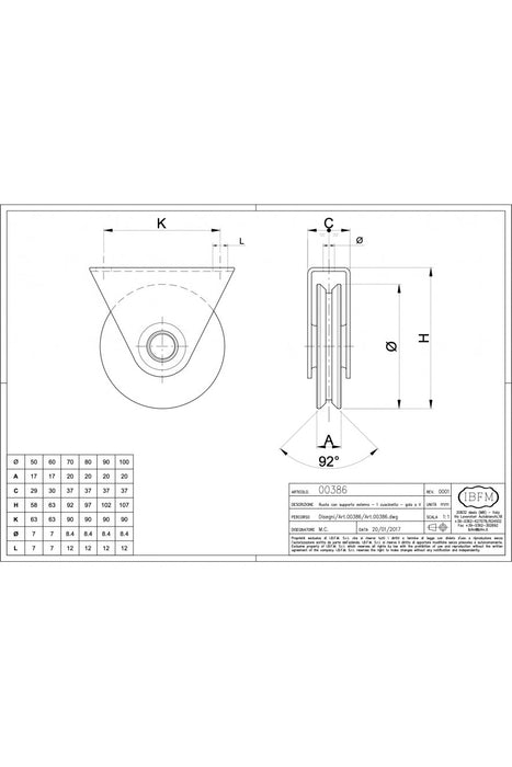 Stainless Steel Wheels with External Support with One Ball Bearing