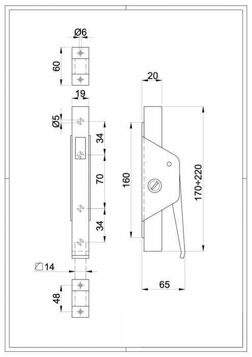 Double Acting Closing System with Locks for Gates