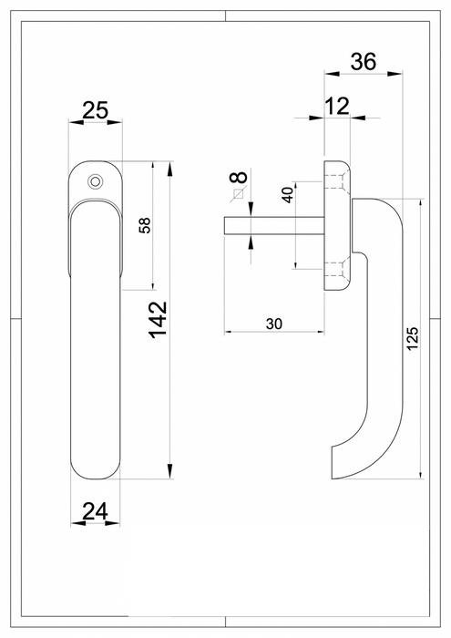 Short Plastic Handles for Shutters