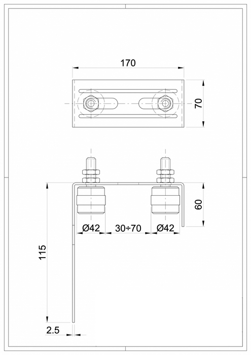 Regulating Nylon 2 guides Plate for Sliding Door Gates