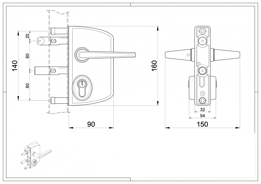 Locks for Metallic Gates Rustproof