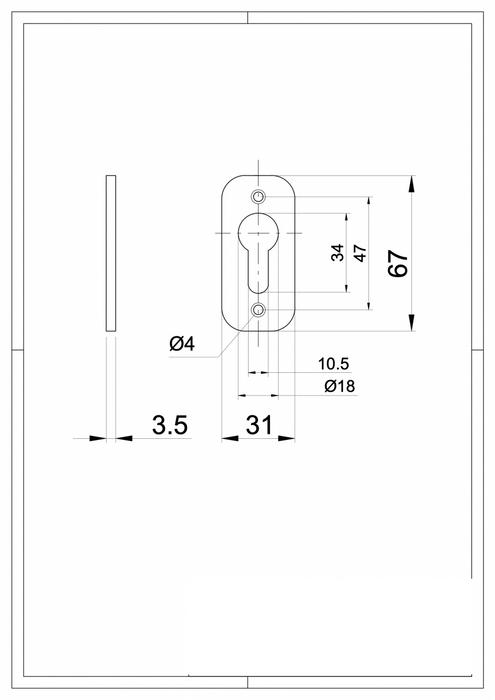 Plastic Cover for Cylinder Door Lock