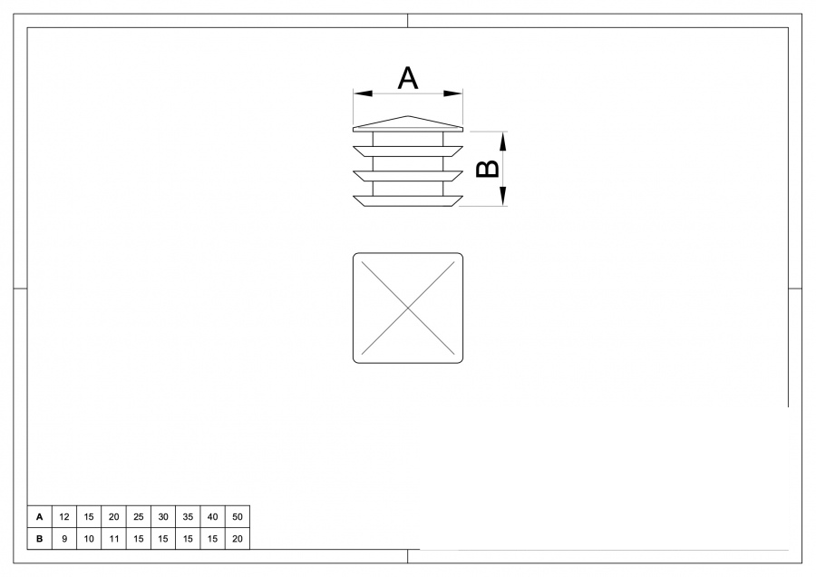Light Plastic Cover for Pipes Square Model