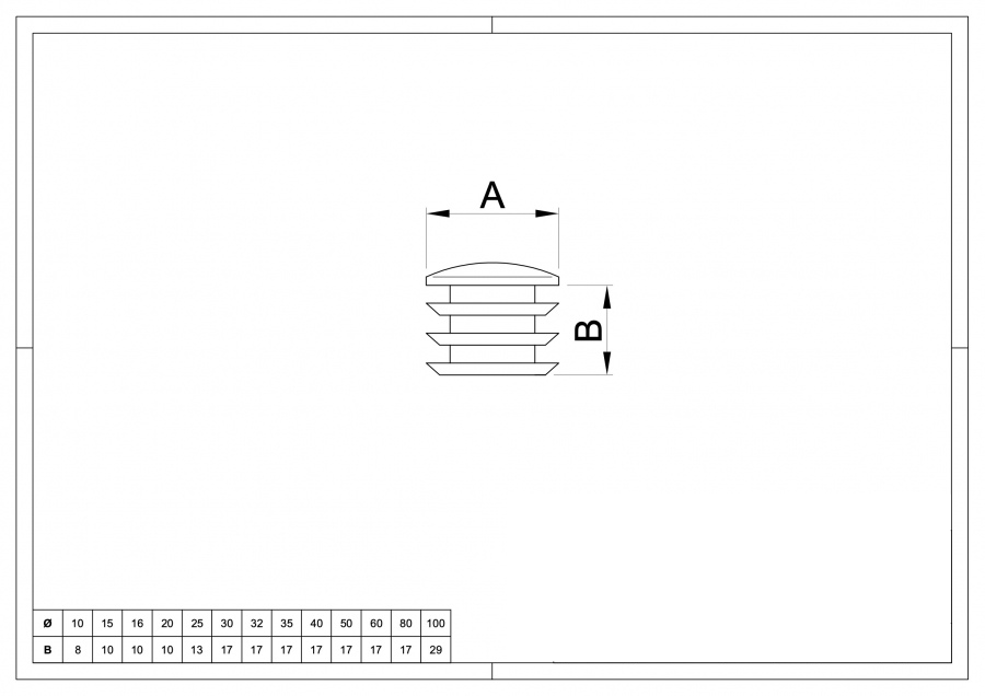 Light Plastic Cover for Pipes Round Model