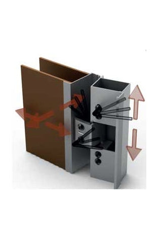 Concealed 3D hinges for armored doors