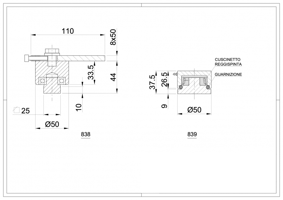 Ball Bearing Hinge with Regulating Plate 839839