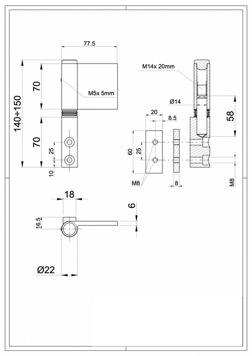 Regulating Hinge Short Pin