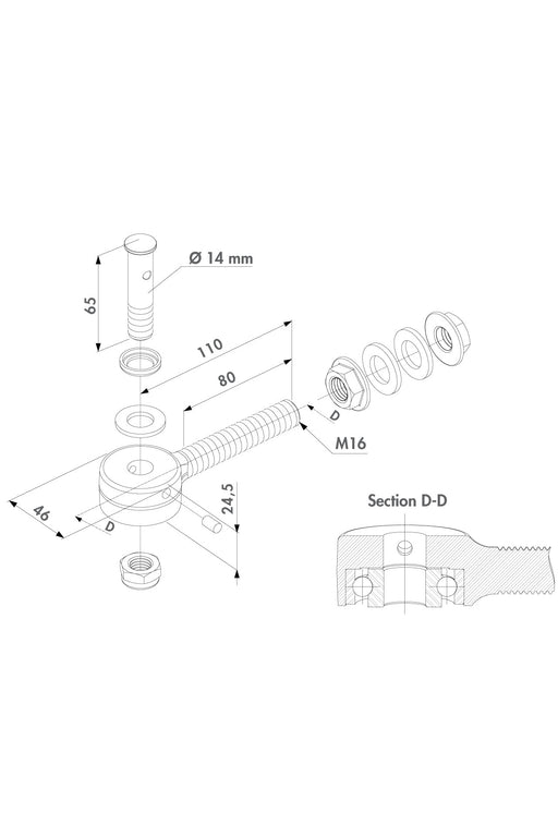 Eyebolt Set With Ball Bearing