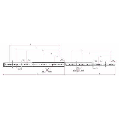 Series C58 Ball Bearing Drawer Slide