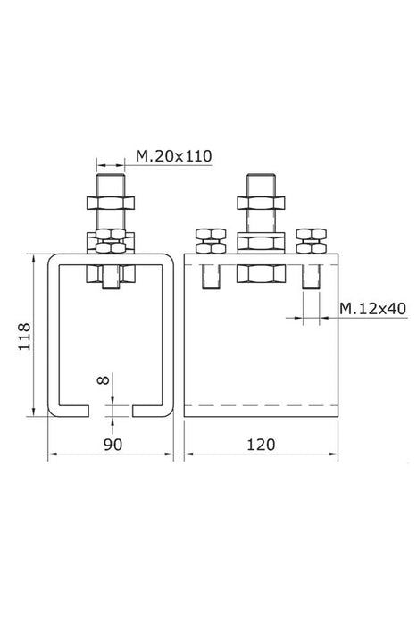 Industrial Sliding Door Gear E1200 E2000